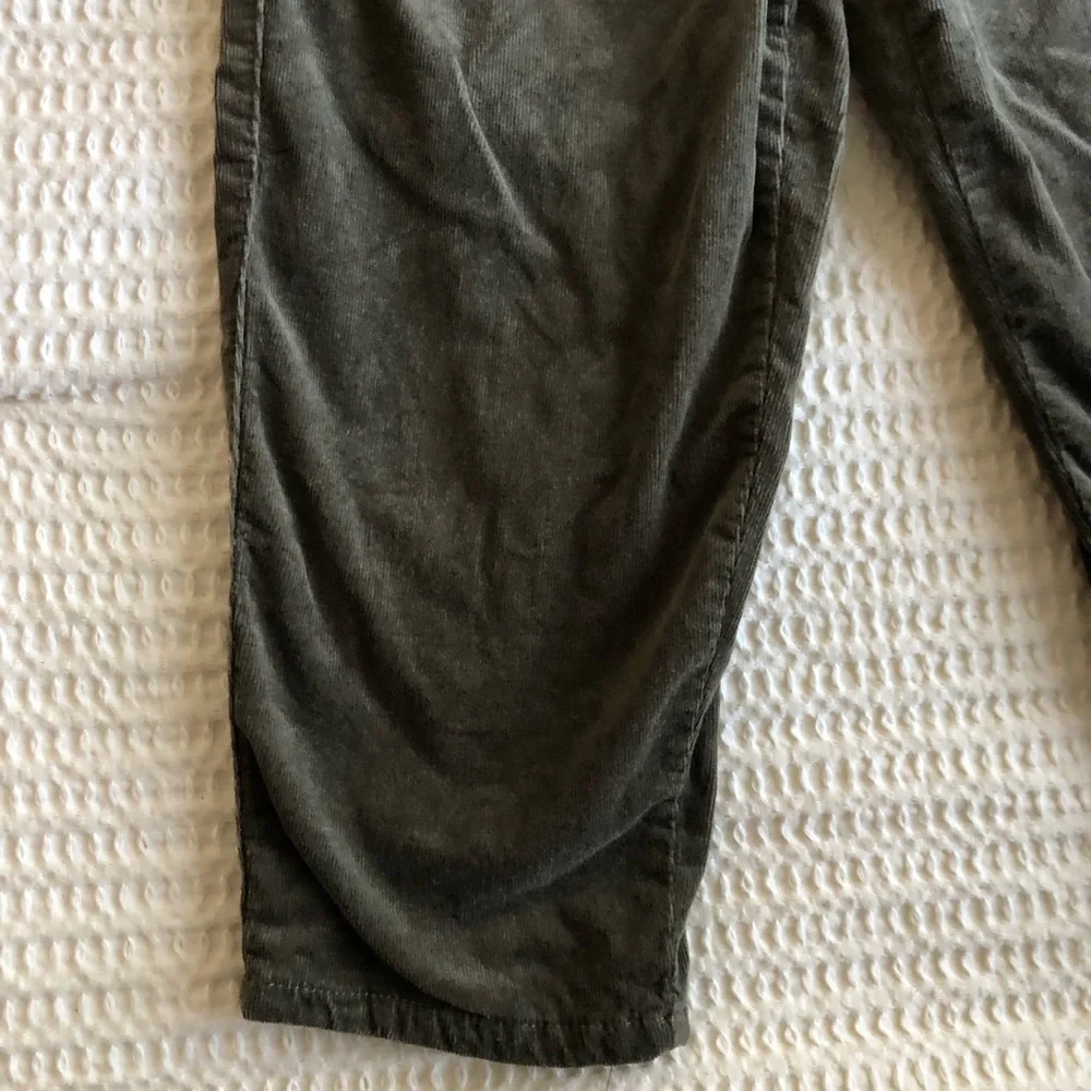 ZARA Kids Olive Green Corduroy Drawstring Lined Pants Size 4T